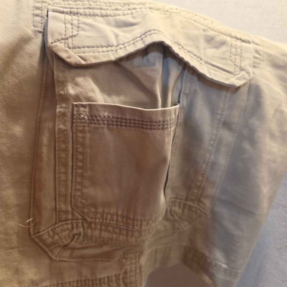 Unionbay M Khaki Tan Y2k Baggy Cargo Shorts 100 Cotton Relaxed Fit Size Skater